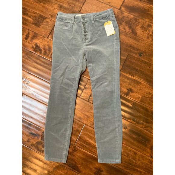 Pilcro Light Blue High-Rise Skinny Corduroy Pants, Size 28 - Picture 1 of 4